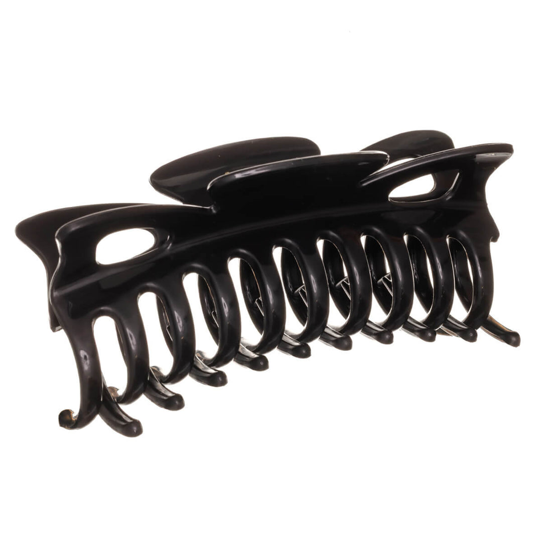 Large hair clip, flexible plastic shark tooth, 12 cm