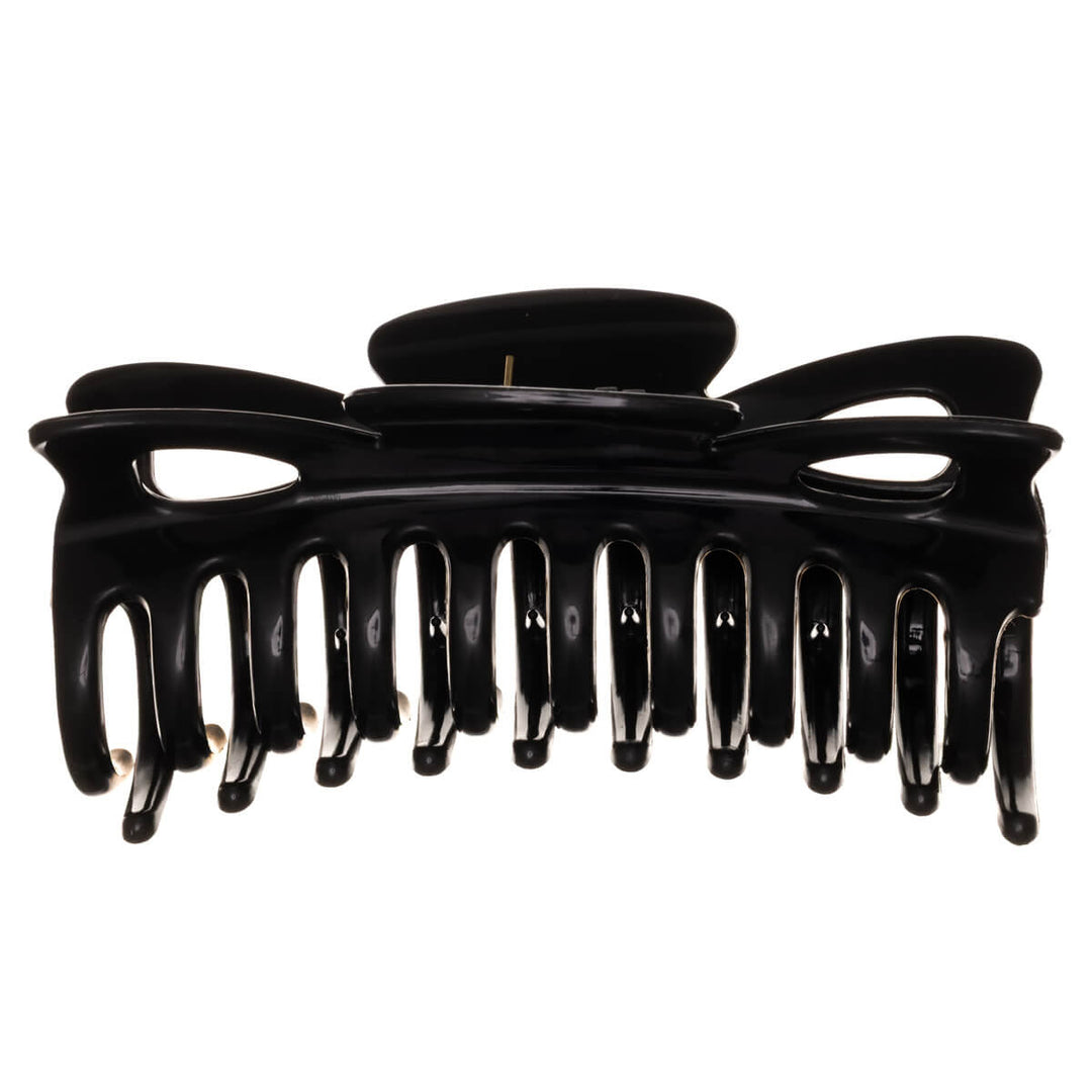 Large hair clip, flexible plastic shark tooth, 12 cm