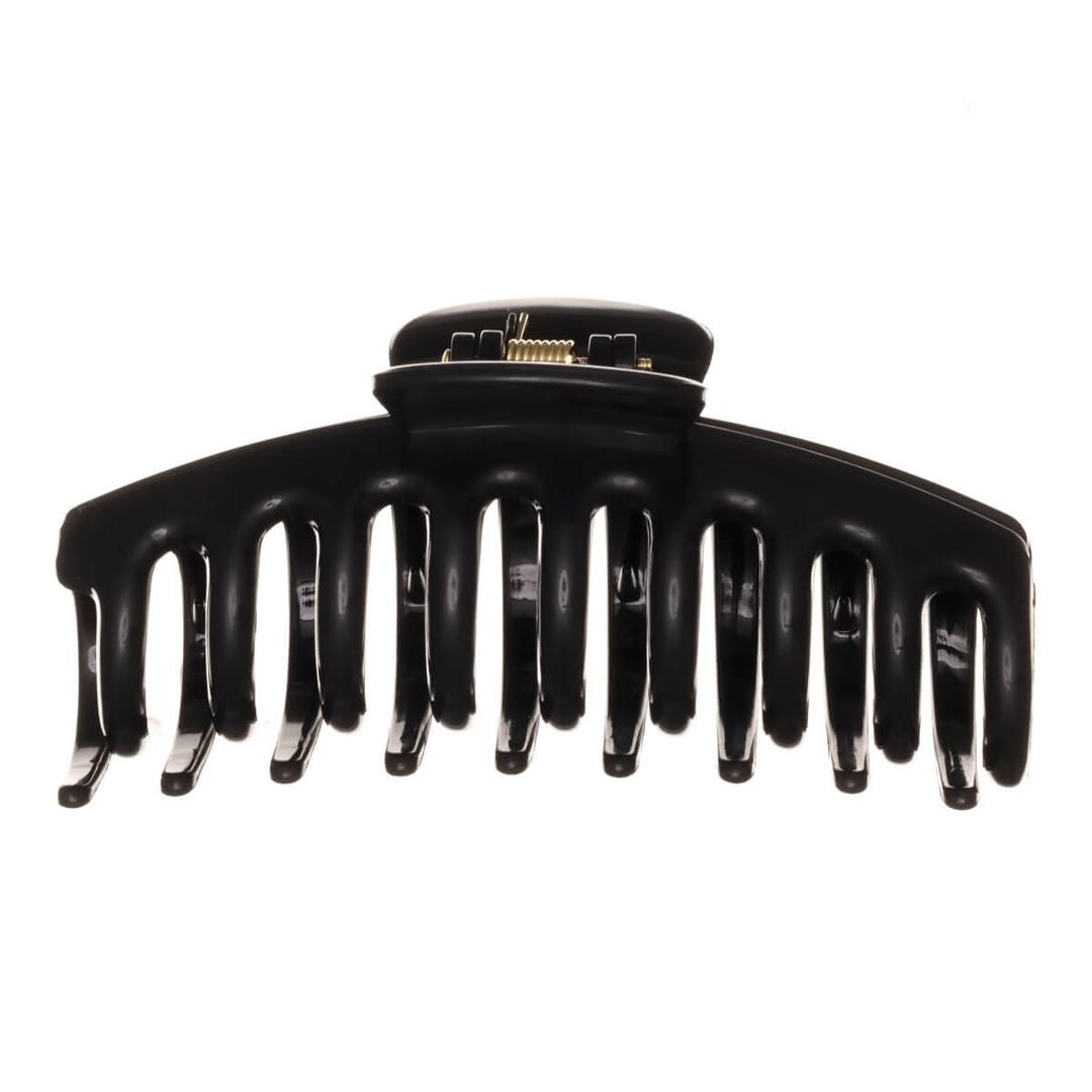 Round claw hair clip, flexible plastic shark tooth, 10.5 cm