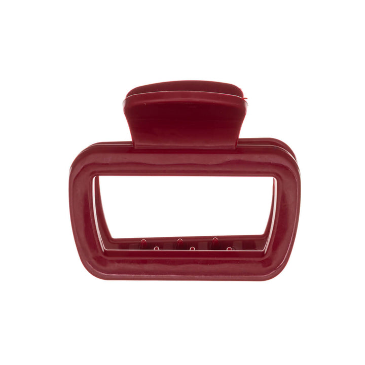 Rectangular hair clip, flexible plastic shark tooth, 6.3 cm