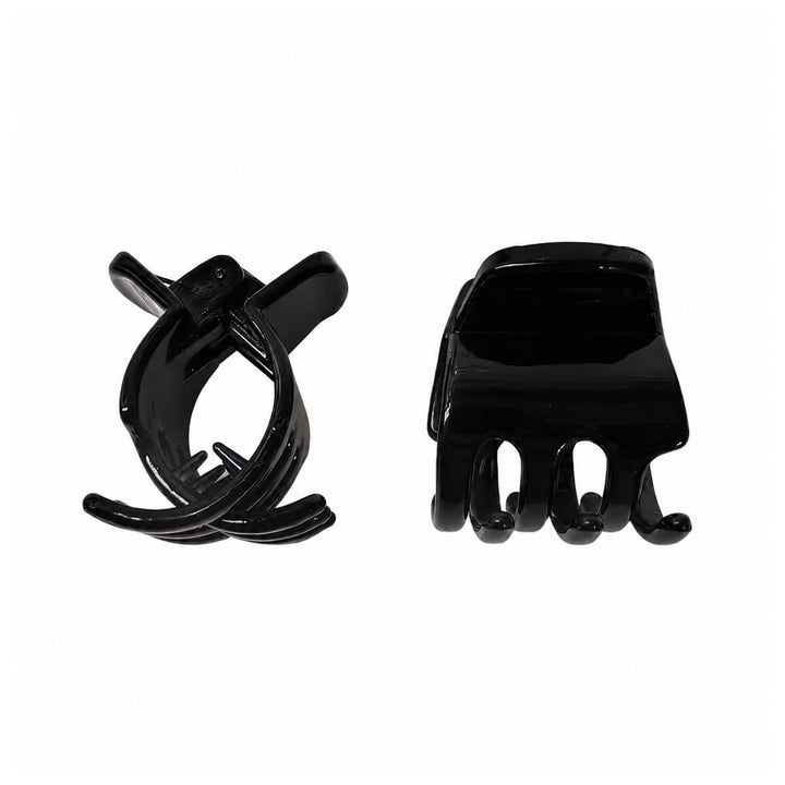Pienet muoviset.hainhammas hiusklipsit 3,4cm 2kpl