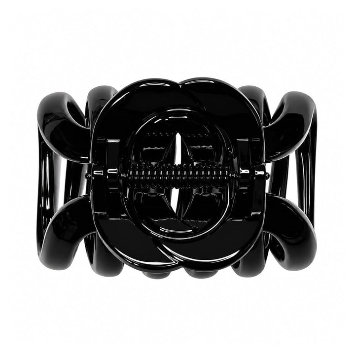 Large claw-shaped hair clip with shark tooth, 9.3 cm - densely studded