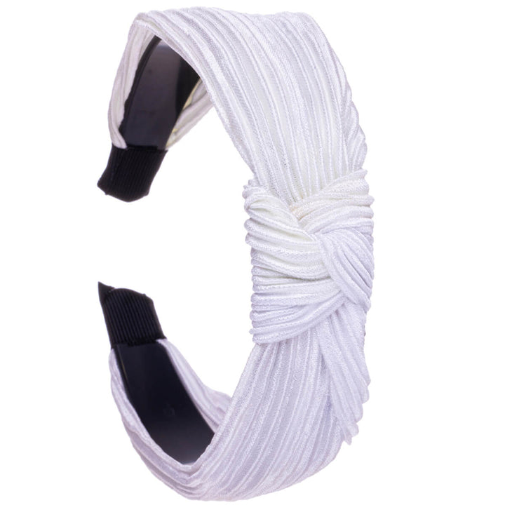 Plissé-Satin-Haarband mit Knoten 2,9cm