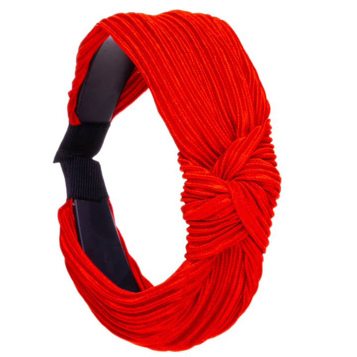 Plissé-Satin-Haarband mit Knoten 2,9cm