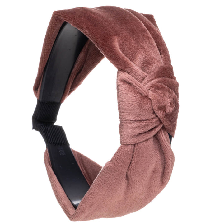 Matte velvet hairband with knot 3,2cm