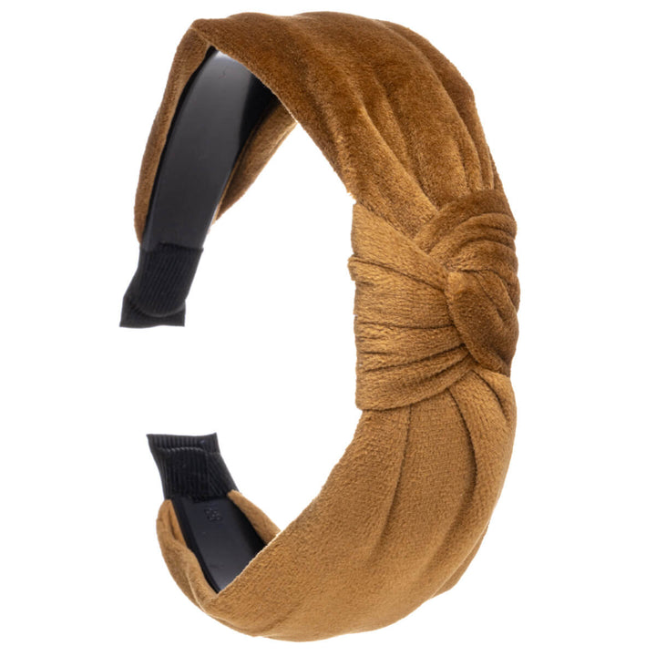 Matte velvet hairband with knot 3,2cm