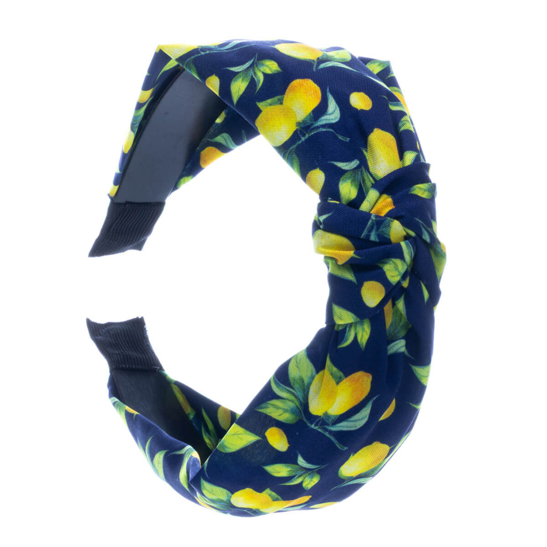 Colourful lemon hairband with knot