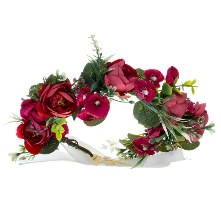 Vihreä Kukkaseppele Värikkäillä Kukilla