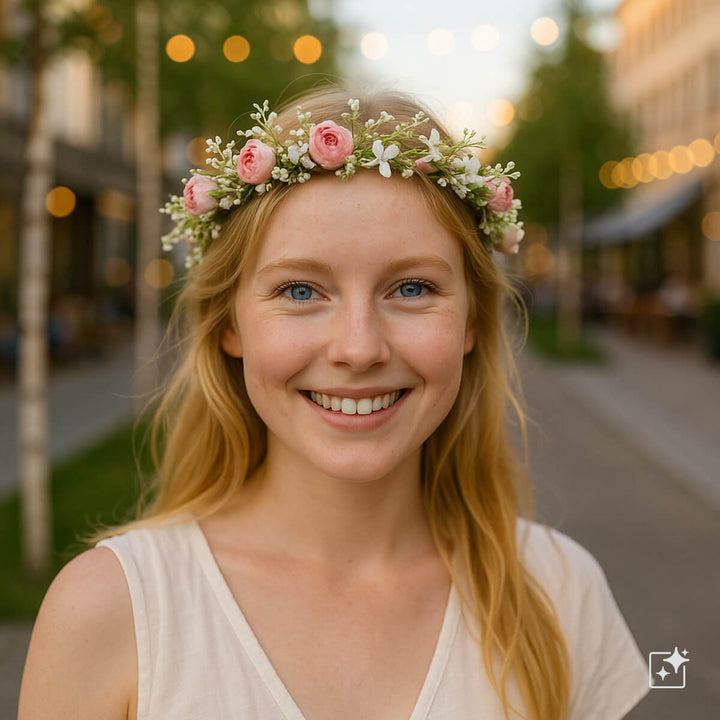 Kukkaseppele Vaaleanpunaisista Ruusunnupuista