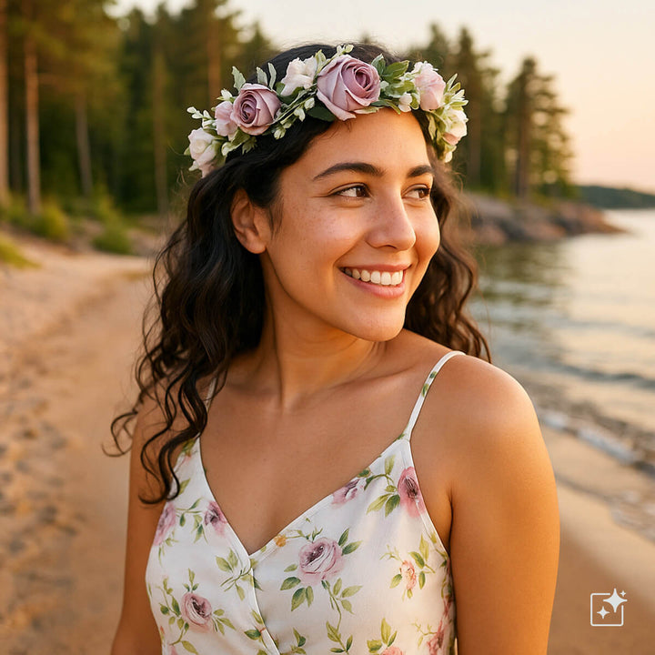 Festive Rose for the Flower Wreath