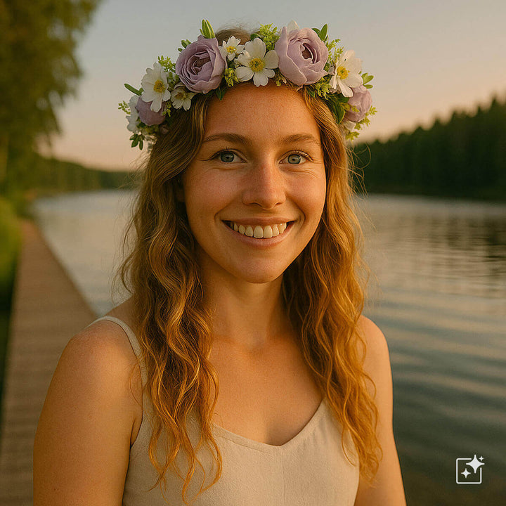 Romantic Peony Flower Wreath