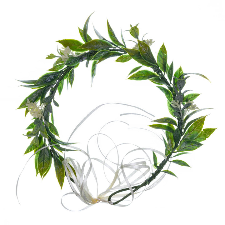 Flower Wreath of Forest Green Leaves