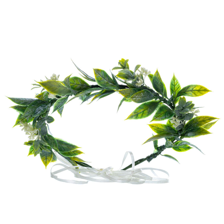 Flower Wreath of Forest Green Leaves