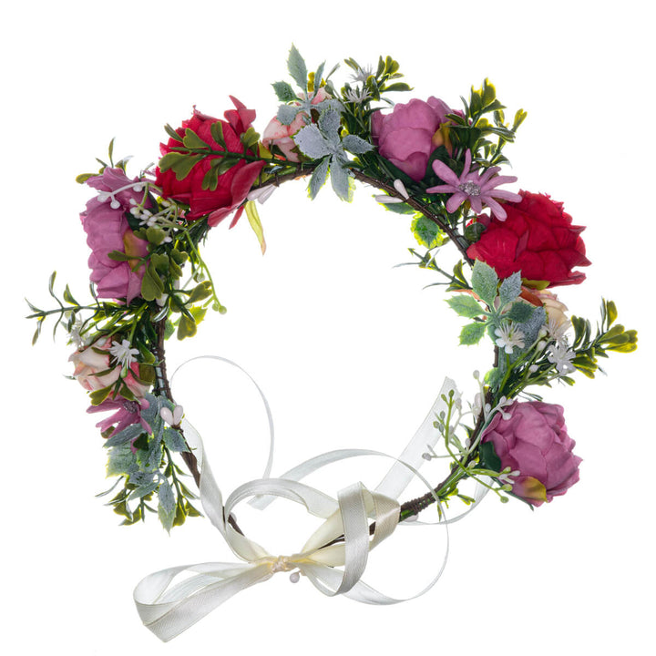 Colourful Flower Wreath of Roses