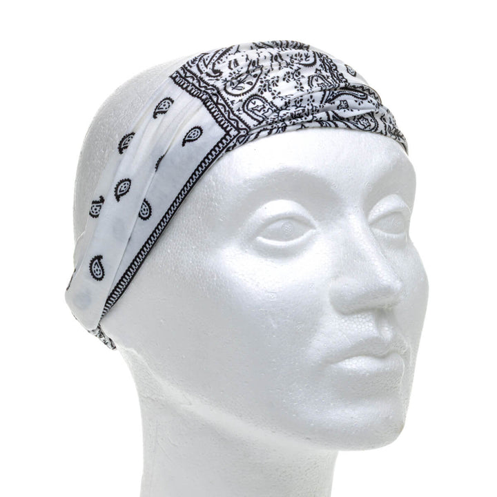 Leveä joustava hiuspanta – bandana paisley kuvio
