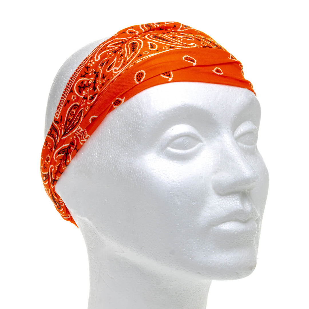 Leveä joustava hiuspanta – bandana paisley kuvio