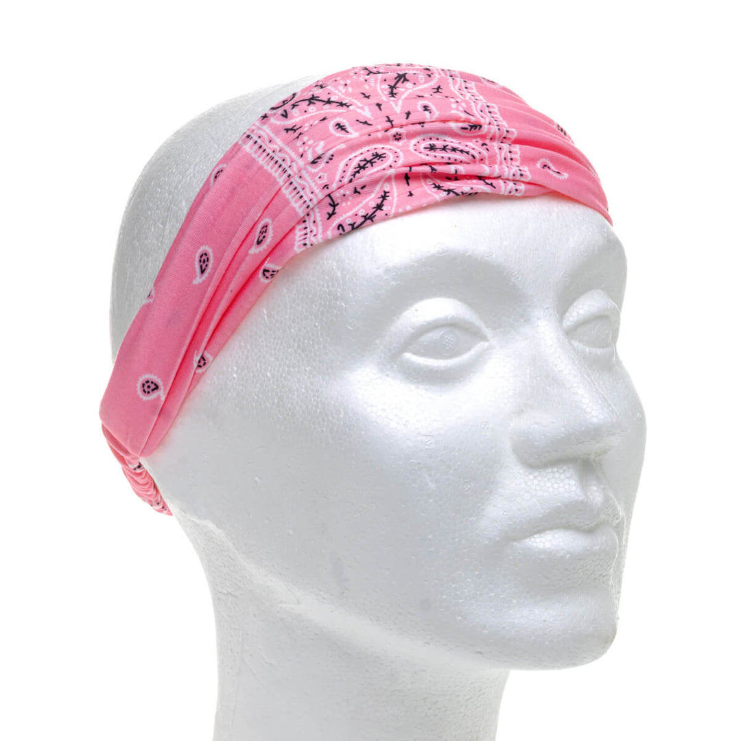 Leveä joustava hiuspanta – bandana paisley kuvio