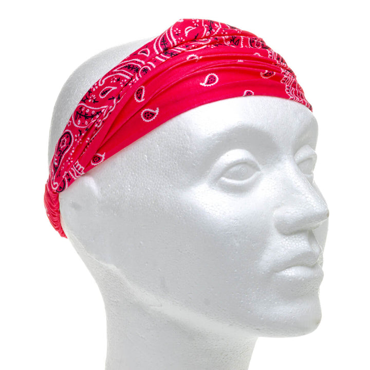Leveä joustava hiuspanta – bandana paisley kuvio