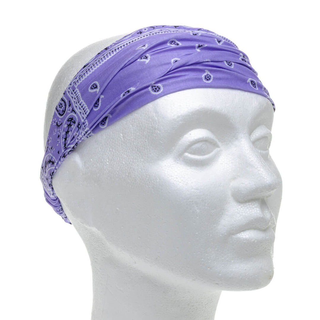 Leveä joustava hiuspanta – bandana paisley kuvio