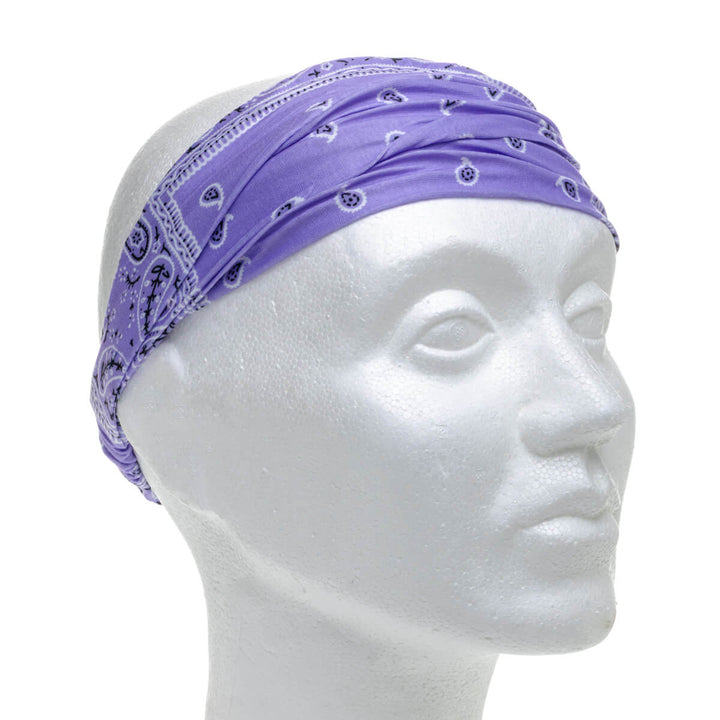 Leveä joustava hiuspanta – bandana paisley kuvio