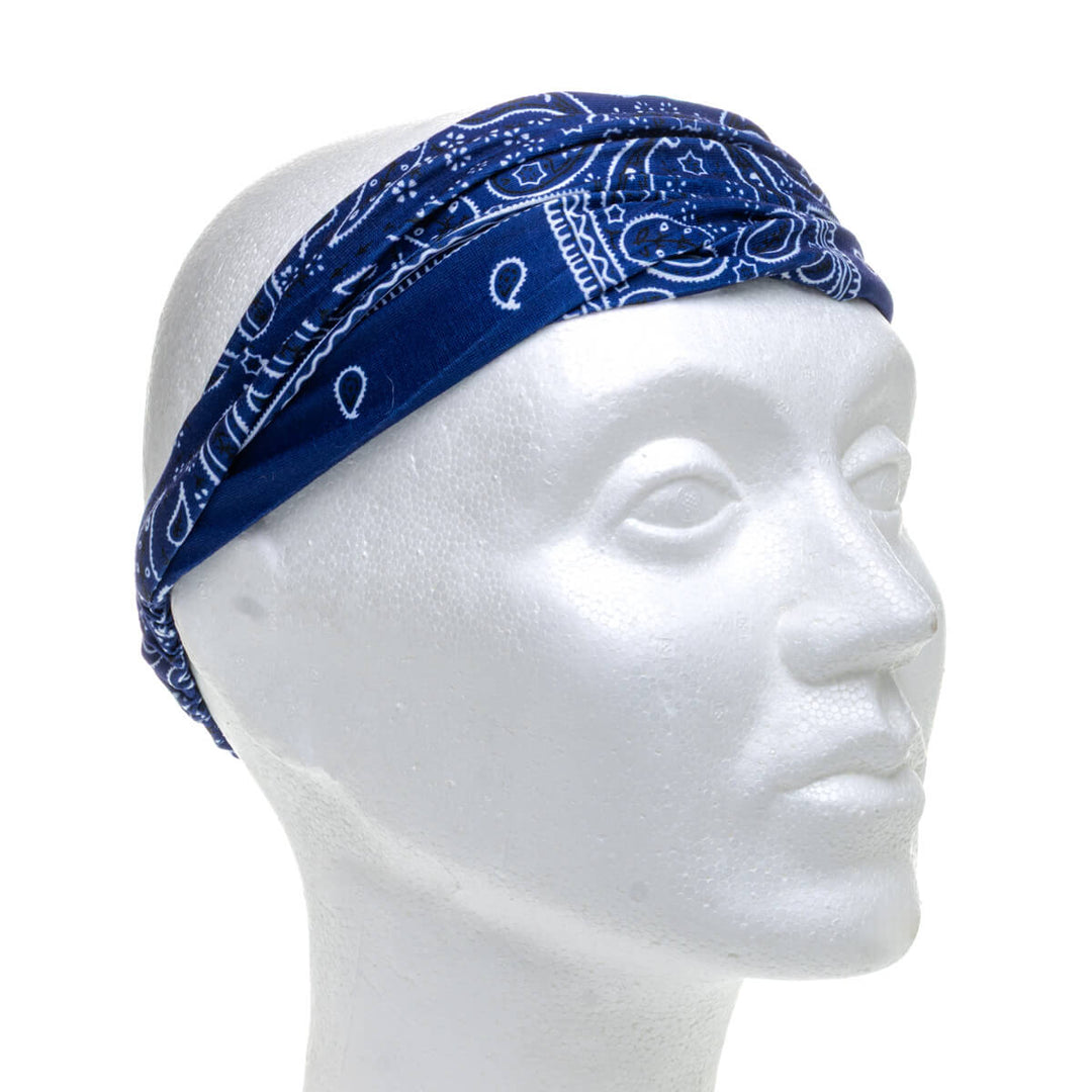 Leveä joustava hiuspanta – bandana paisley kuvio