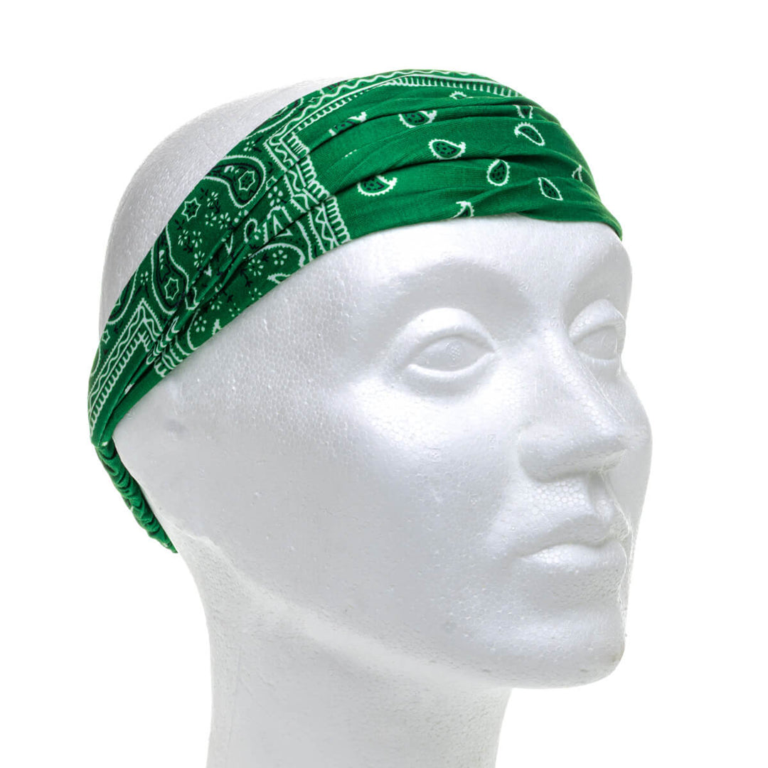 Leveä joustava hiuspanta – bandana paisley kuvio