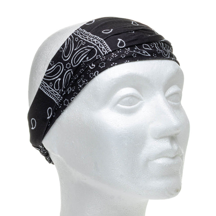 Leveä joustava hiuspanta – bandana paisley kuvio
