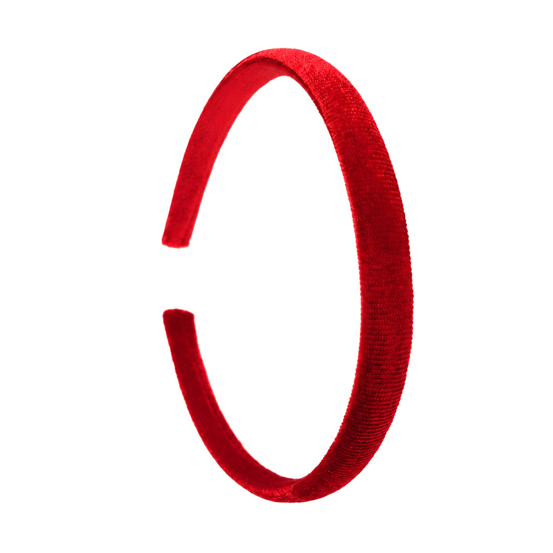 Narrow velvet headband, 1 cm