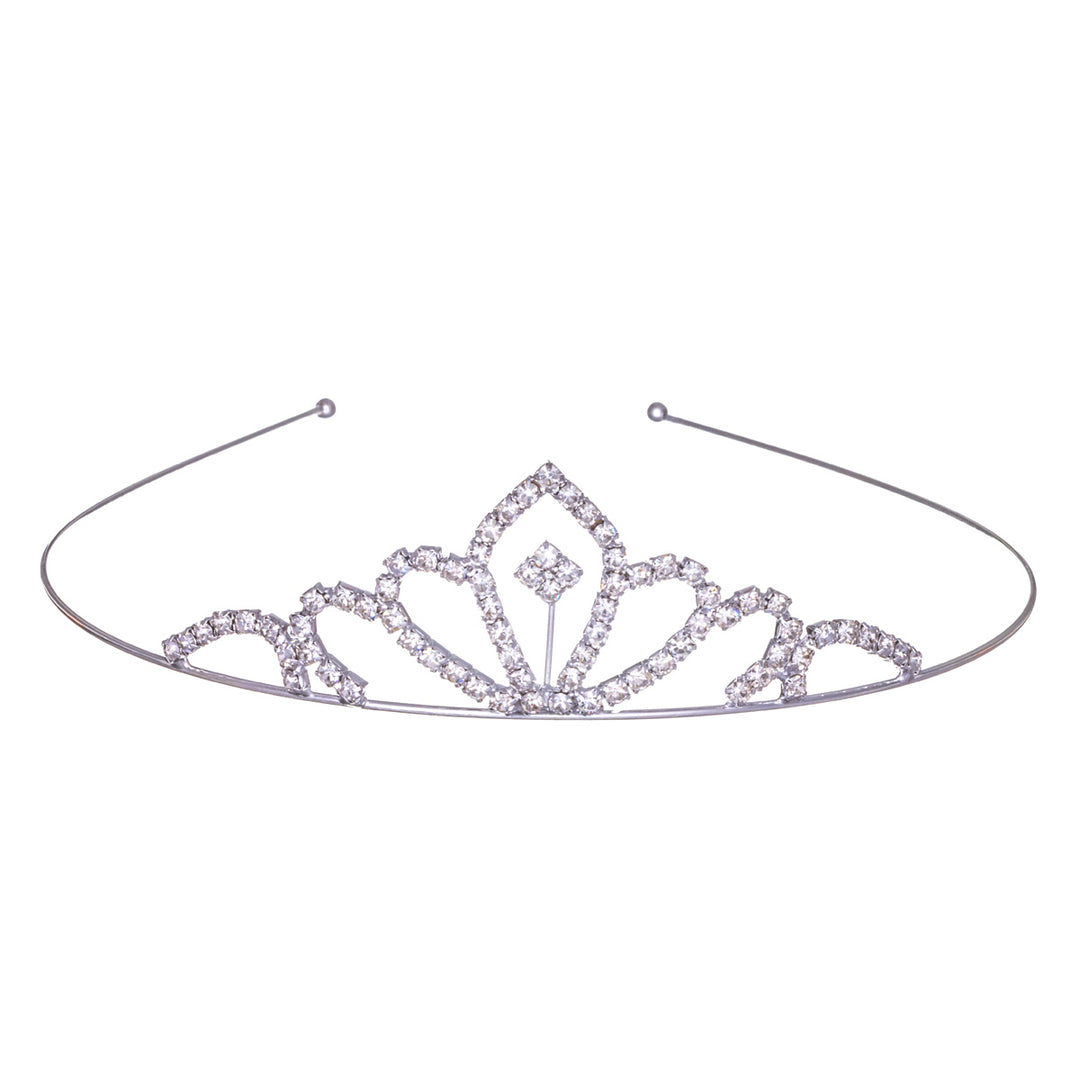 Glass stone tiara hairstyle hair clip