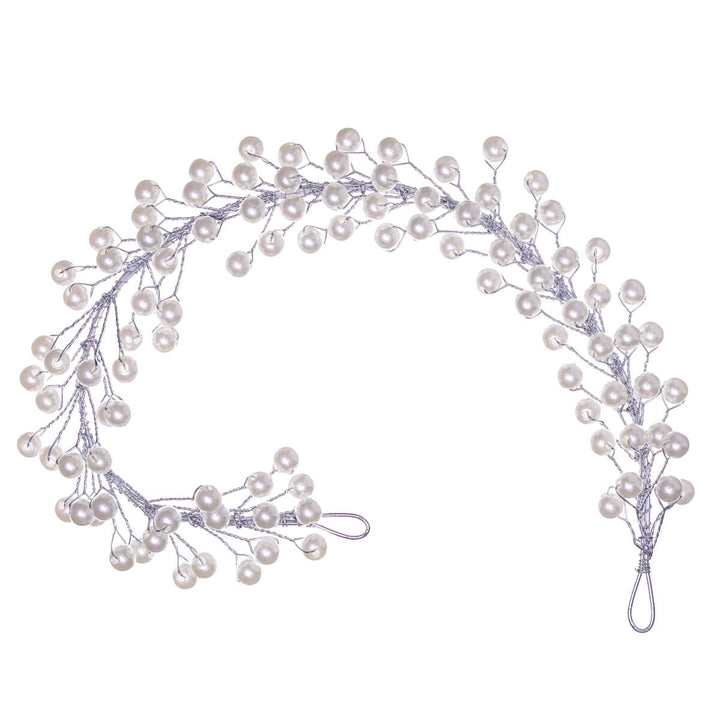 Generously shaped pearl hair accessory, 27 cm