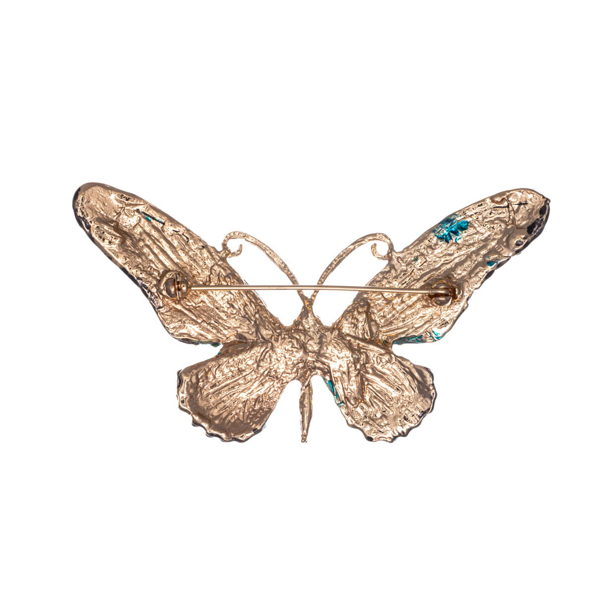 Sparkling butterfly brooch with glass stones