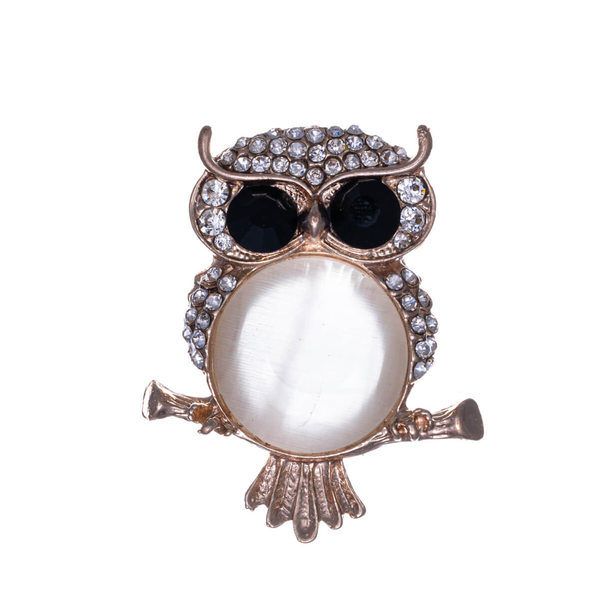 Glittery owl brooch