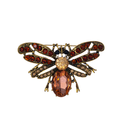 Sparkling insect brooch