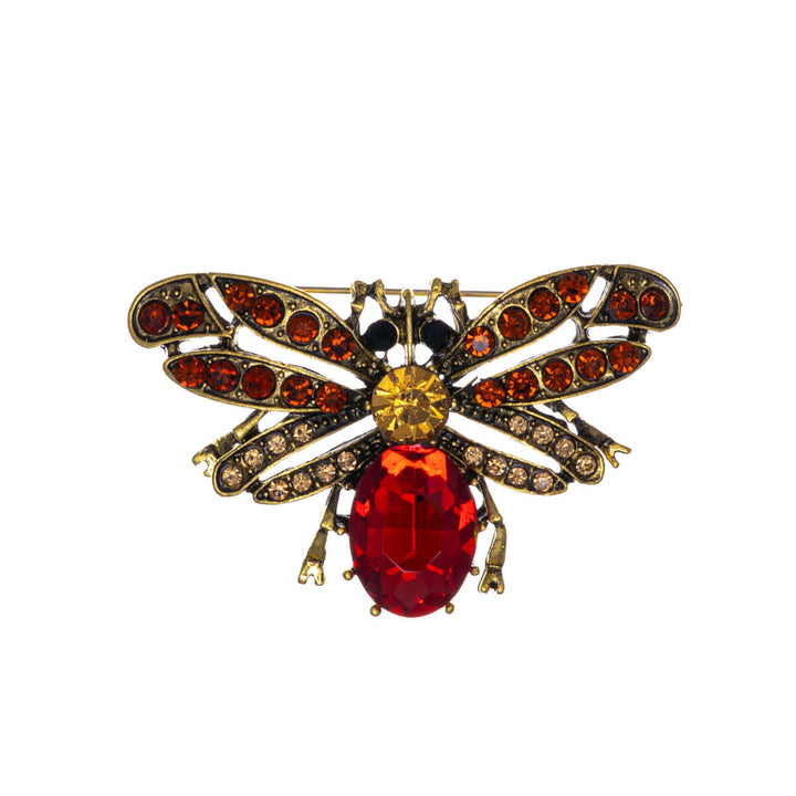 Sparkling insect brooch