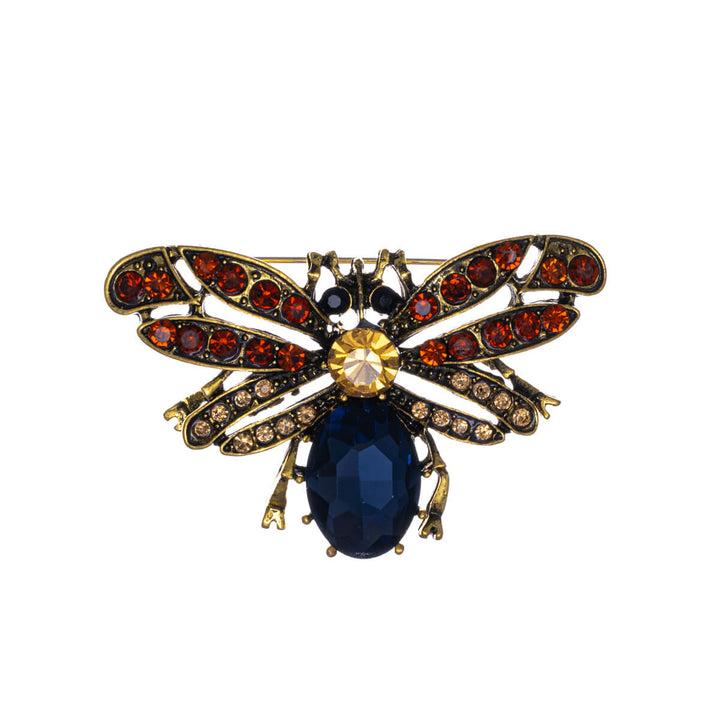 Sparkling insect brooch