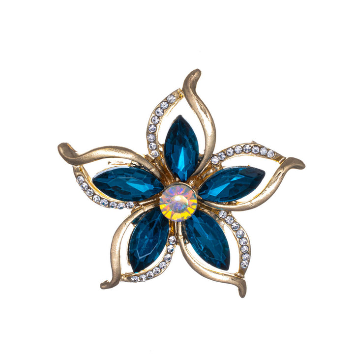 Sharp petal flower brooch