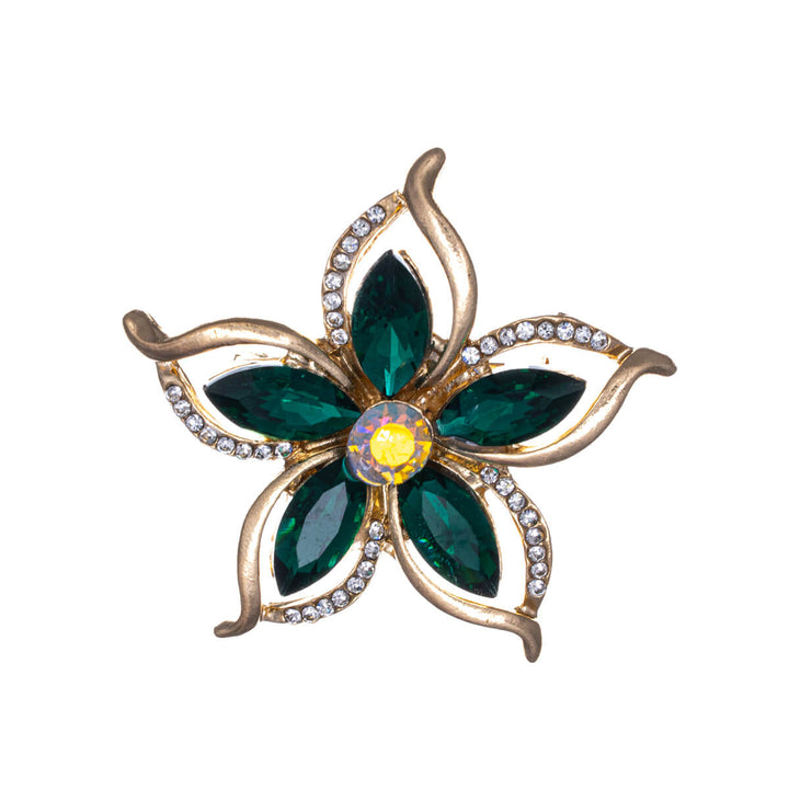 Sharp petal flower brooch