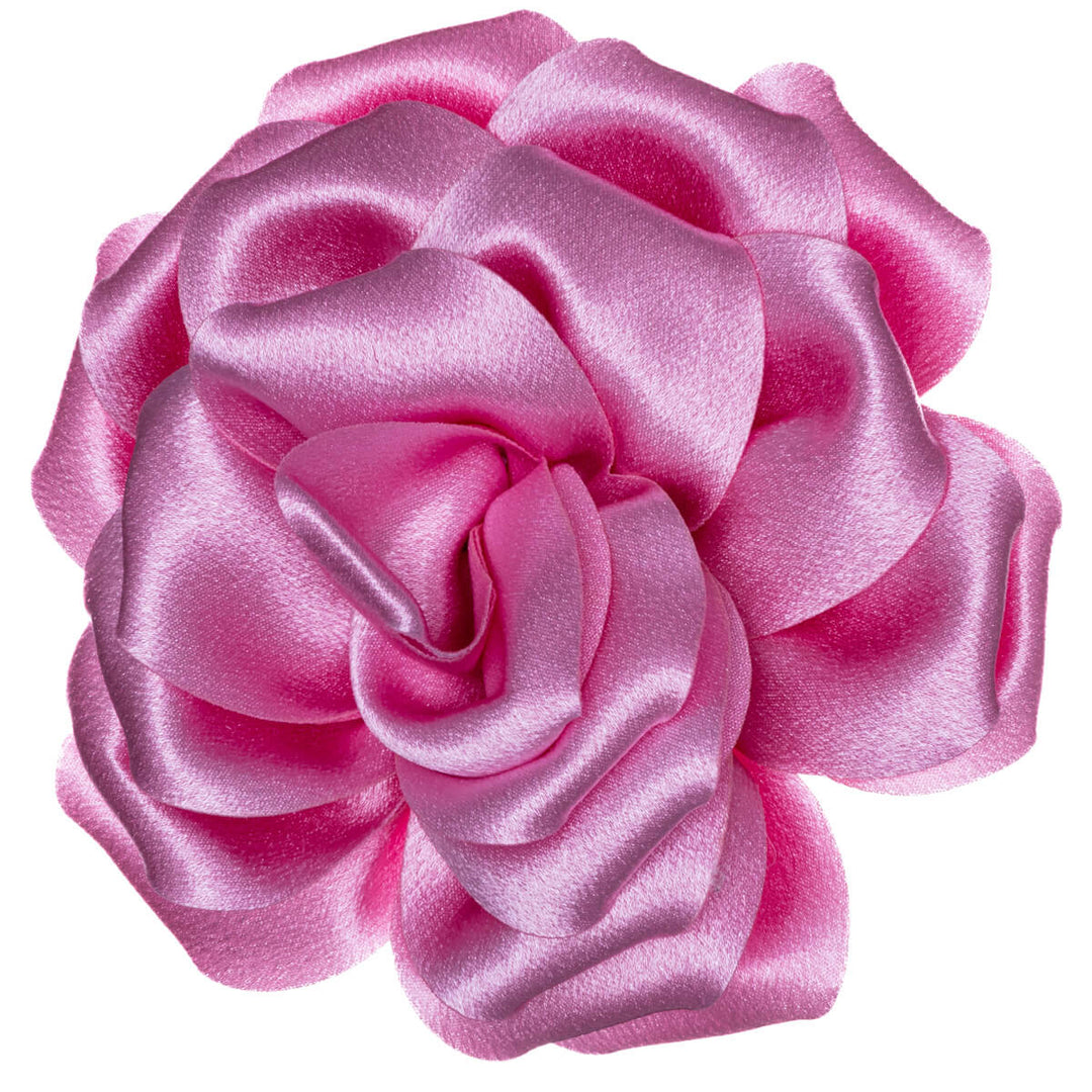 Big satin hair flower and Flower brooch 14cm