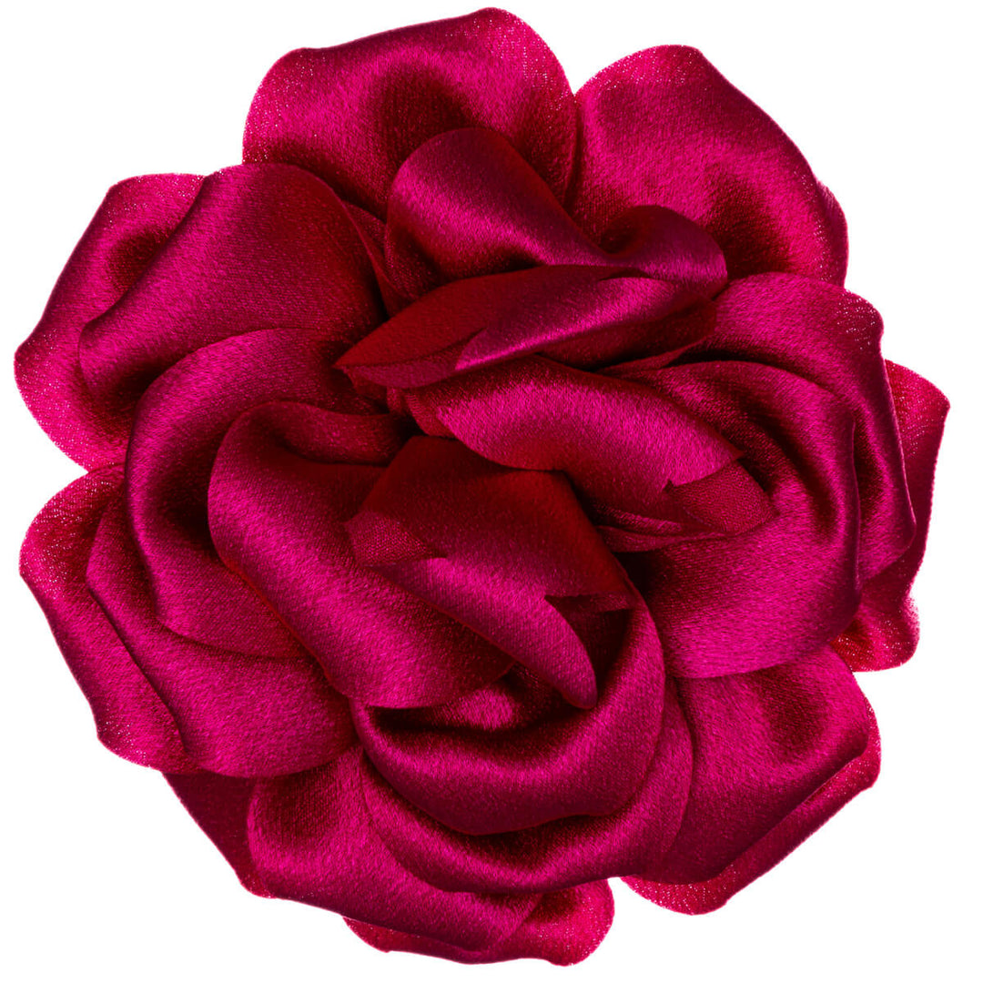 Big satin hair flower and Flower brooch 14cm