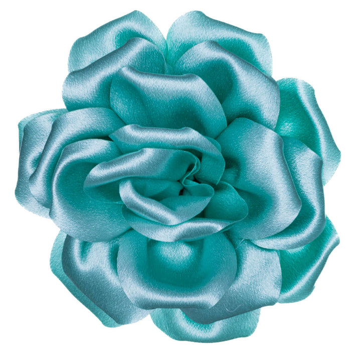 Big satin hair flower and Flower brooch 14cm