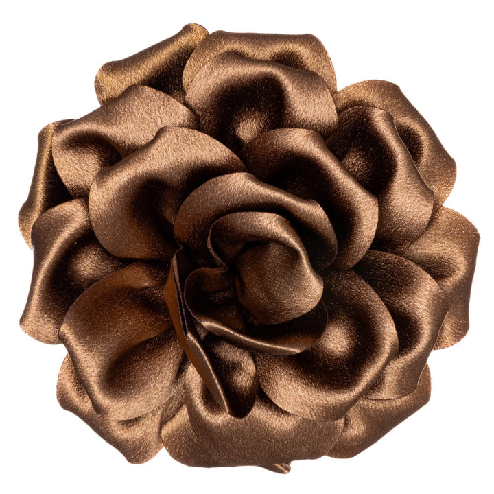 Big satin hair flower and Flower brooch 14cm