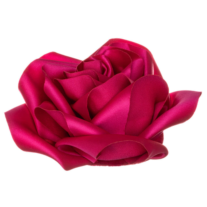 Satinrose Haar Blume und Kleid Blume 11cm