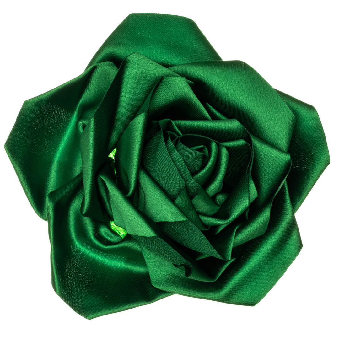 Satinrose Haar Blume und Kleid Blume 11cm