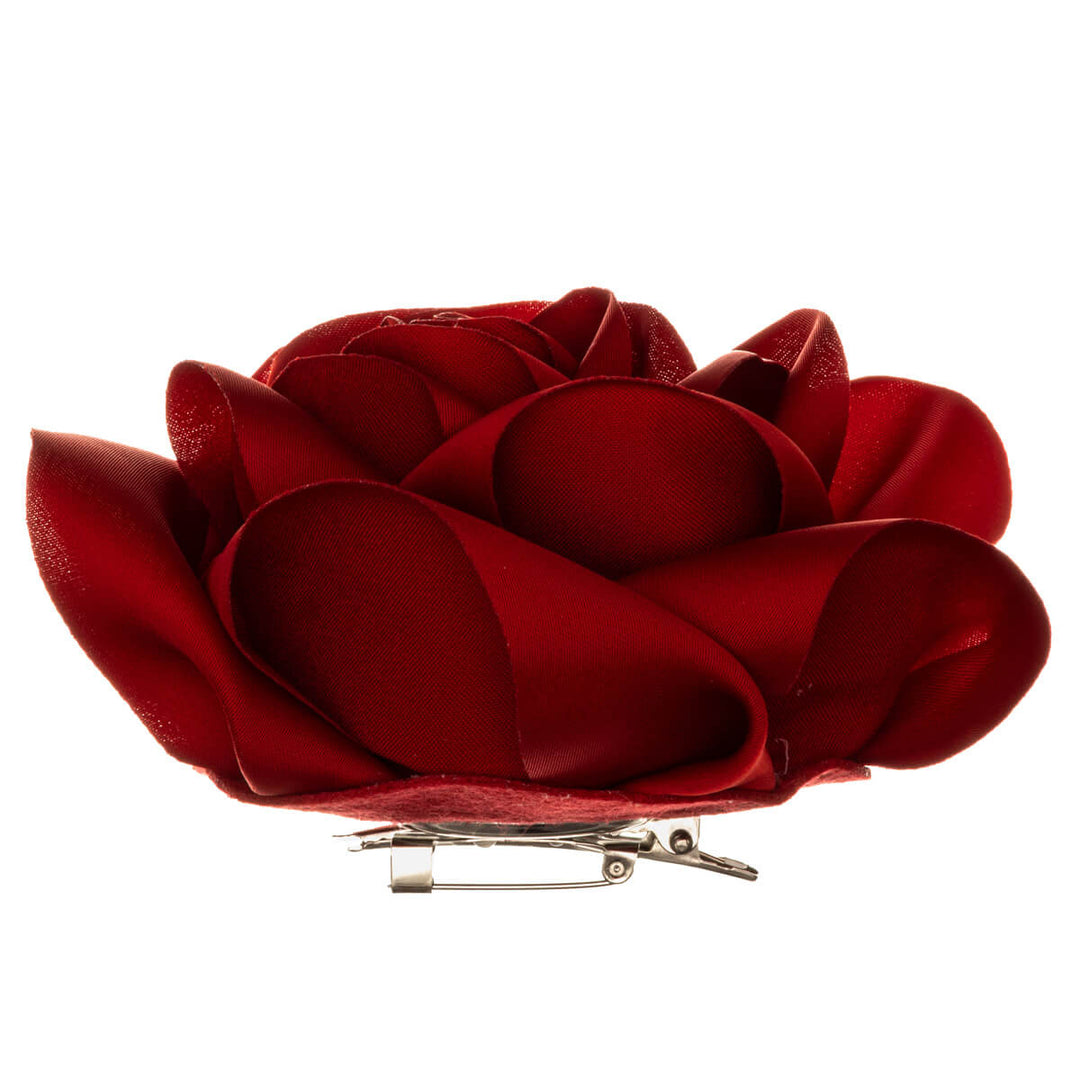 Matte Satinrose Haar Blume und Kleid Blume 11cm