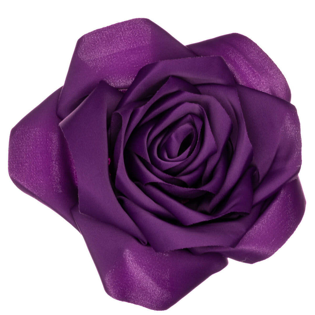 Matte Satinrose Haar Blume und Kleid Blume 11cm