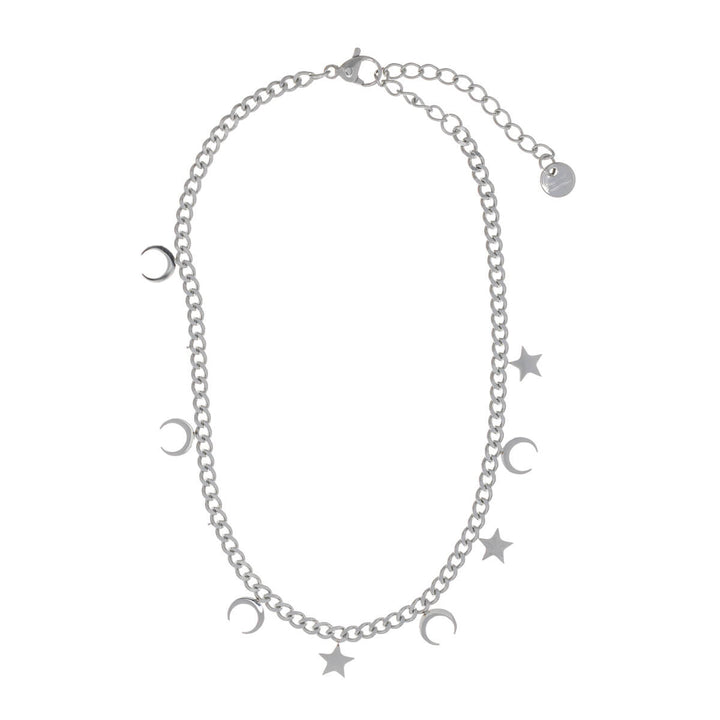 Mond und Sterne Anhänger Knöchelarmband Knöchelkette (Stahl 316L)