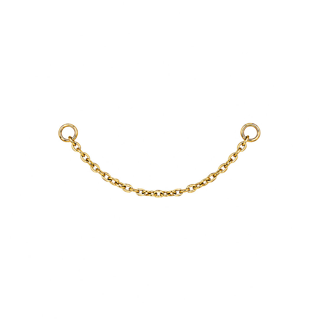 Goldene Titan-Kette für Piercings (PVD-beschichtetes Titan G23)