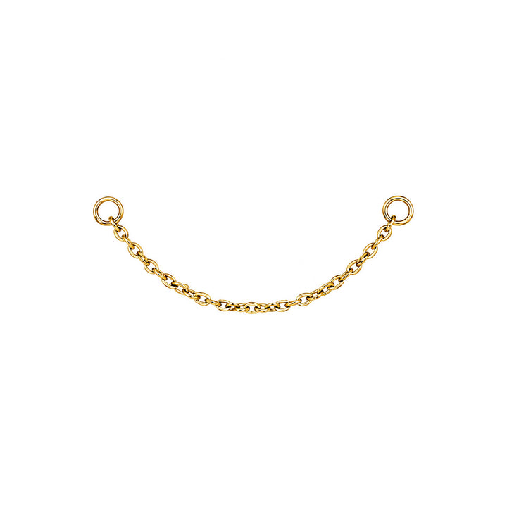 Goldene Titan-Kette für Piercings (PVD-beschichtetes Titan G23)