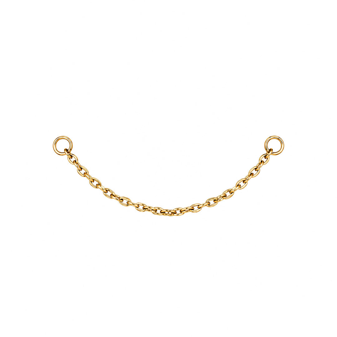 Goldene Titan-Kette für Piercings (PVD-beschichtetes Titan G23)