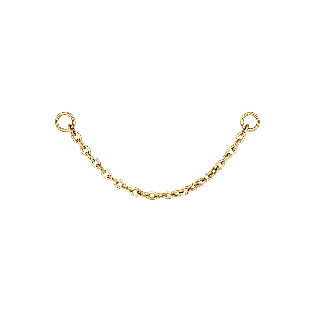 Goldene Titan-Kette für Piercings (PVD-beschichtetes Titan G23)